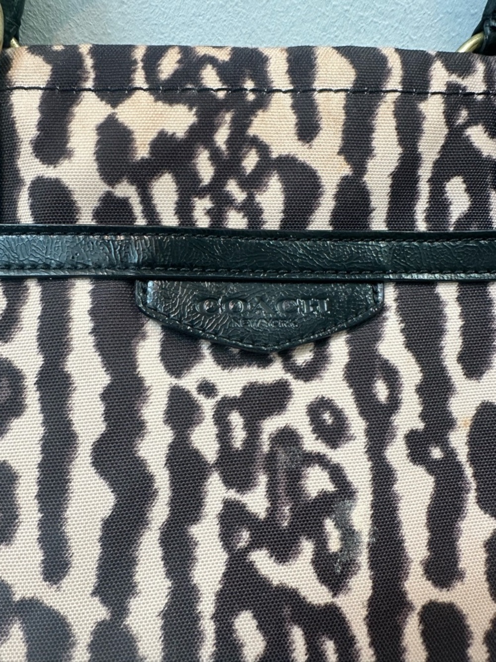 Coach Ocelot Tote Bag with Black Handles - Picture 3 of 10